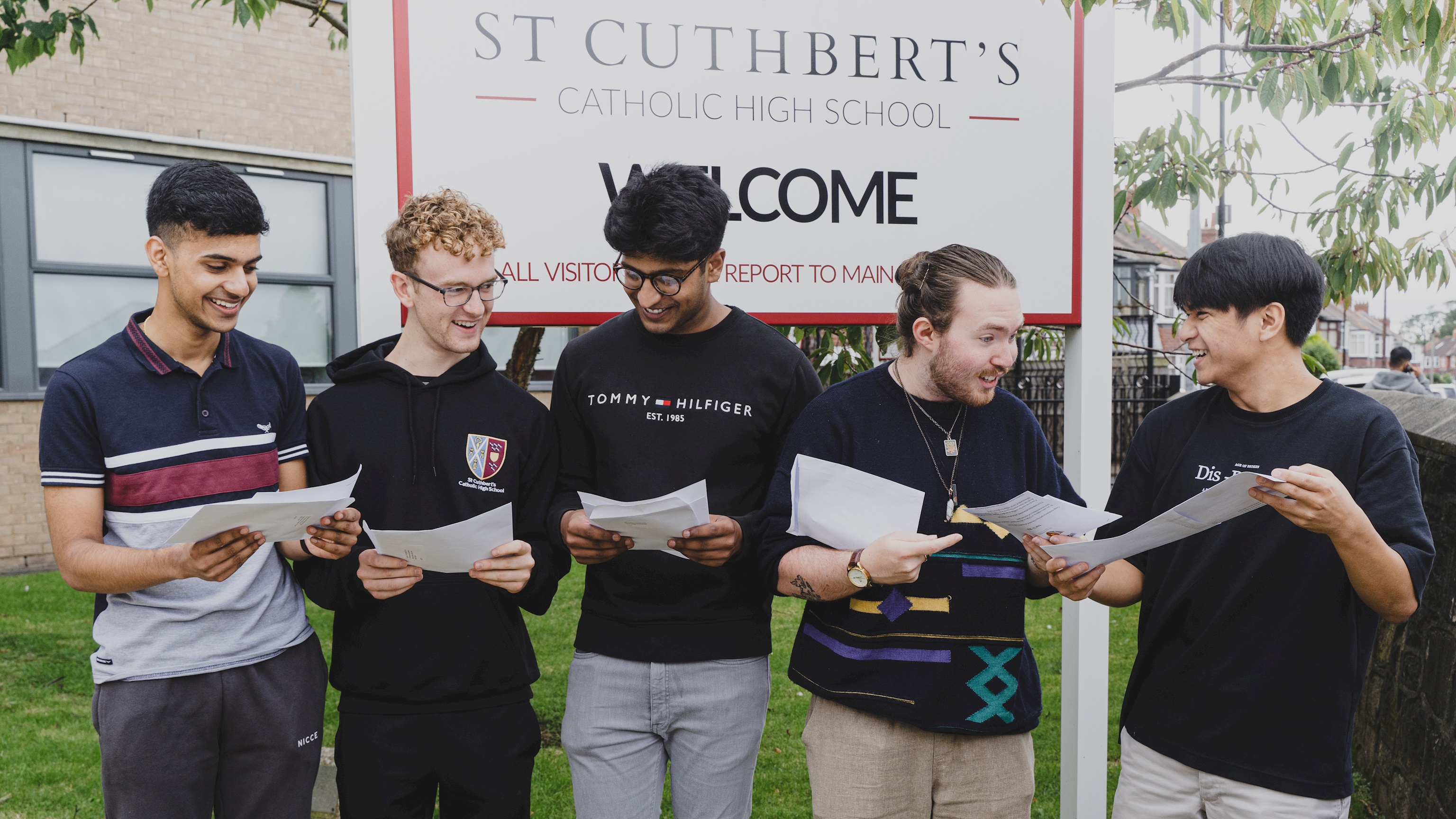 Oh, the places you'll go! Year 13 celebrate their examination results.