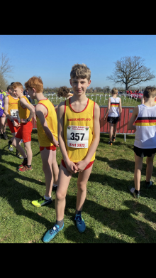 Alfie shines at the English Schools' Cross Country Championship